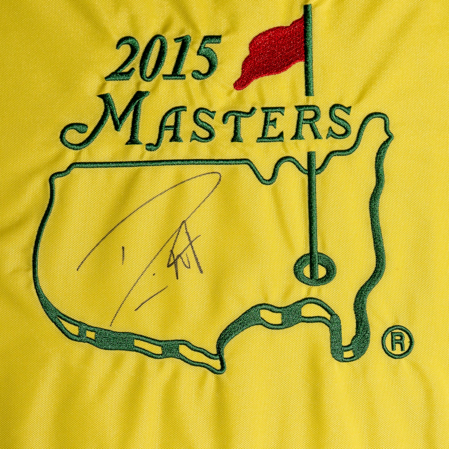 Bandera del Masters Firmada por Danny Willet - Campeón del torneo en 2016